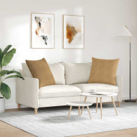 Produktbild för Sofakuddar 2 pcs Brun 80 x 80 cm Kordread tyg