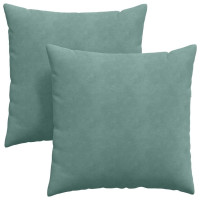 Produktbild för Sofakuddar 2 pcs Havgrön 80 x 80 cm Kordread tyg