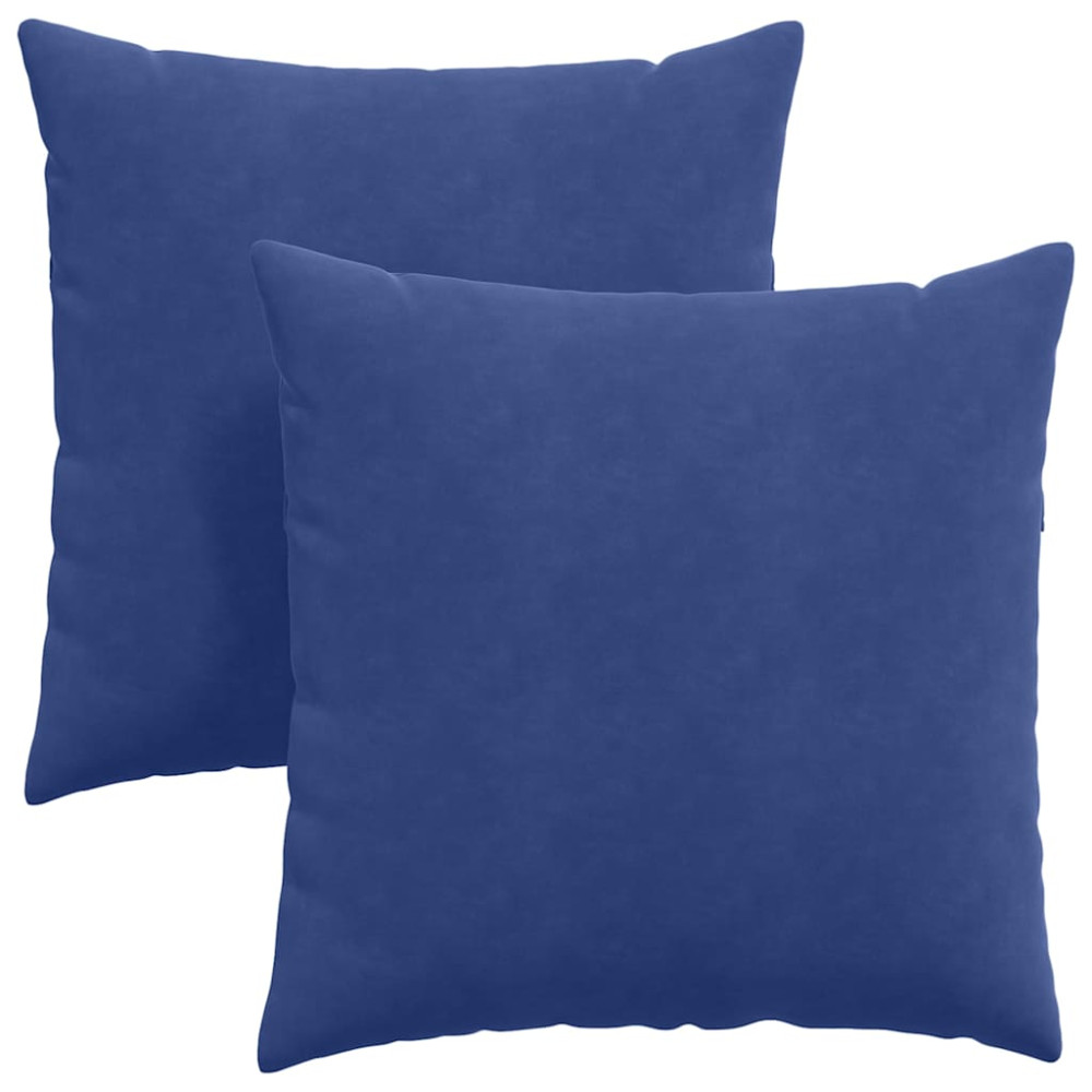 Produktbild för Sofakuddar 2 pcs Polisblå 80 x 80 cm Kordread tyg