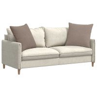 Produktbild för Sofakuddar 2 pcs Taupe 80 x 80 cm tyg