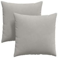 Produktbild för Sofakuddar 2 pcs Ljusgrå 80 x 80 cm tyg