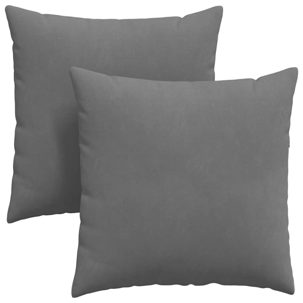 Produktbild för Sofakuddar 2 pcs Mörkgrå 80 x 80 cm tyg