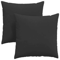 Produktbild för Sofakuddar 2 pcs Svart 80 x 80 cm tyg