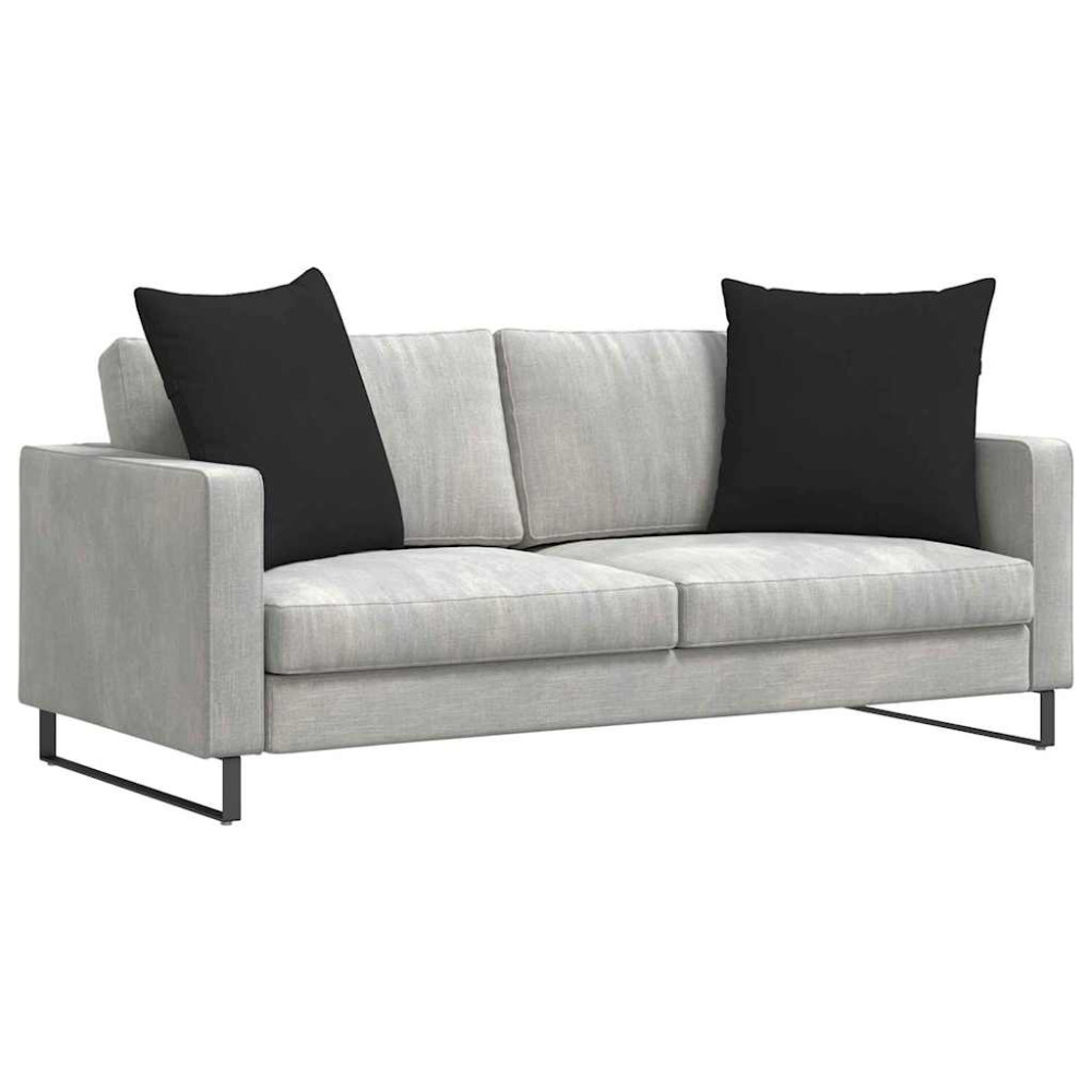 Produktbild för Sofakuddar 2 pcs Svart 80 x 80 cm tyg