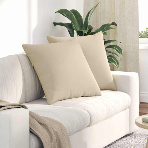 vidaXL Sofakuddar 2 pcs Kräm 80 x 80 cm tyg