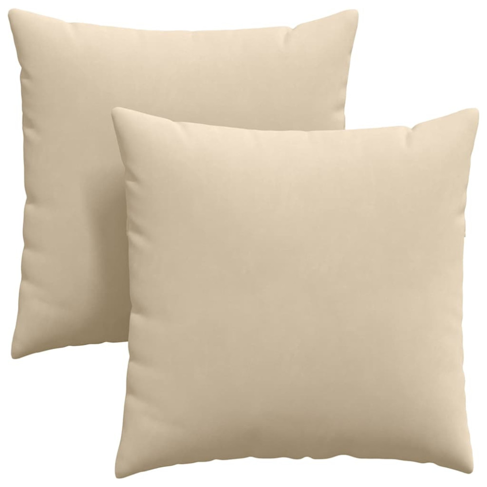 Produktbild för Sofakuddar 2 pcs Kräm 80 x 80 cm tyg