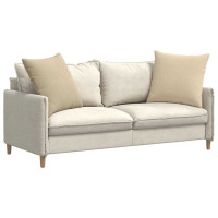 Produktbild för Sofakuddar 2 pcs Kräm 80 x 80 cm tyg
