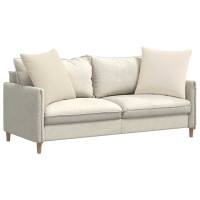 Produktbild för Sofakuddar 2 pcs Beige 80 x 80 cm tyg