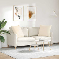 Produktbild för Sofakuddar 2 pcs Beige 80 x 80 cm tyg