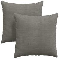 Produktbild för Sofakuddar 2 pcs Ljusgrå 80 x 80 cm Kordread tyg