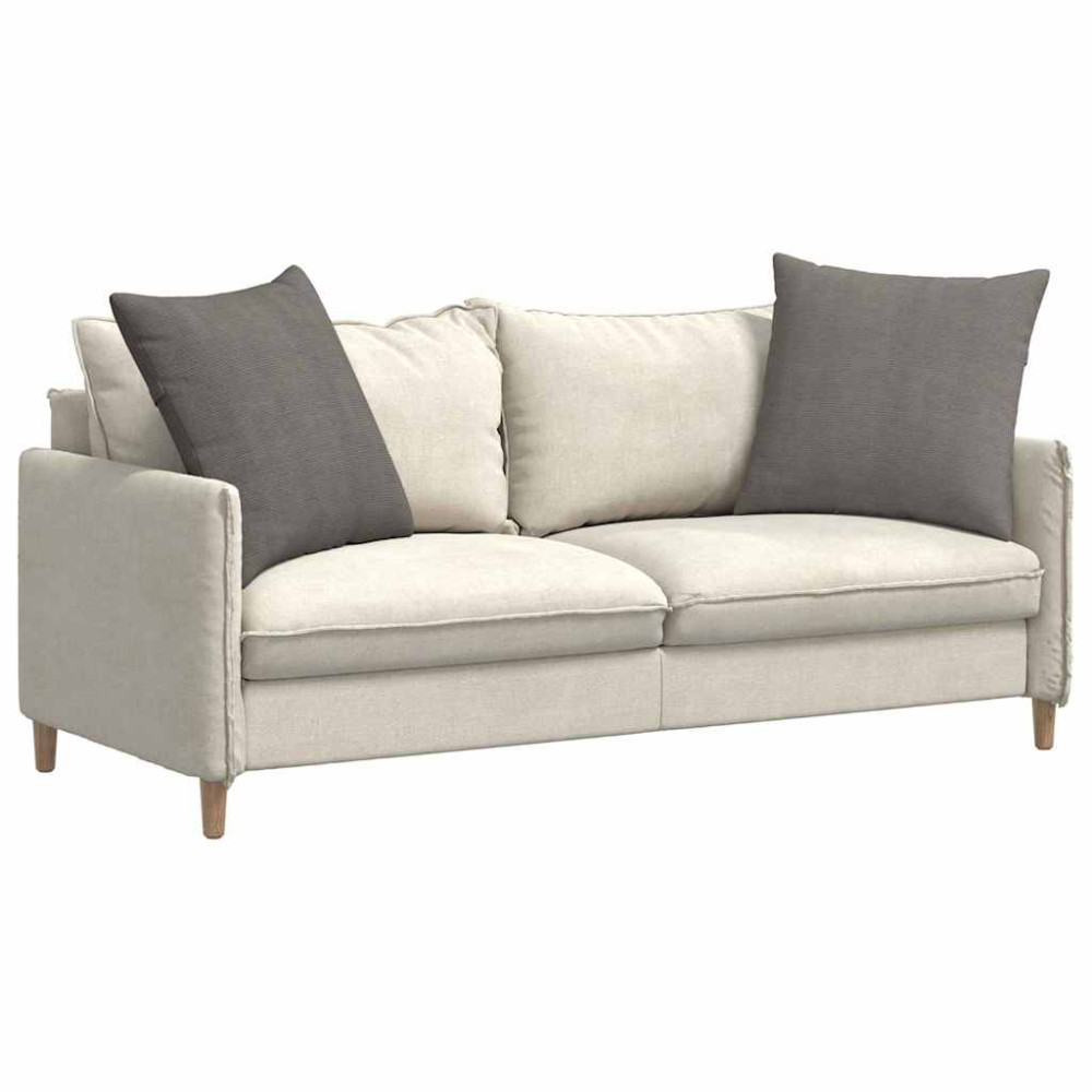 Produktbild för Sofakuddar 2 pcs Ljusgrå 80 x 80 cm Kordread tyg