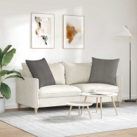 Produktbild för Sofakuddar 2 pcs Ljusgrå 80 x 80 cm Kordread tyg