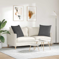 Produktbild för Sofakuddar 2 pcs Mörkgrå 80 x 80 cm Kordread tyg