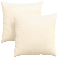 Produktbild för Sofakuddar 2 pcs Kräm 80 x 80 cm Kordread tyg