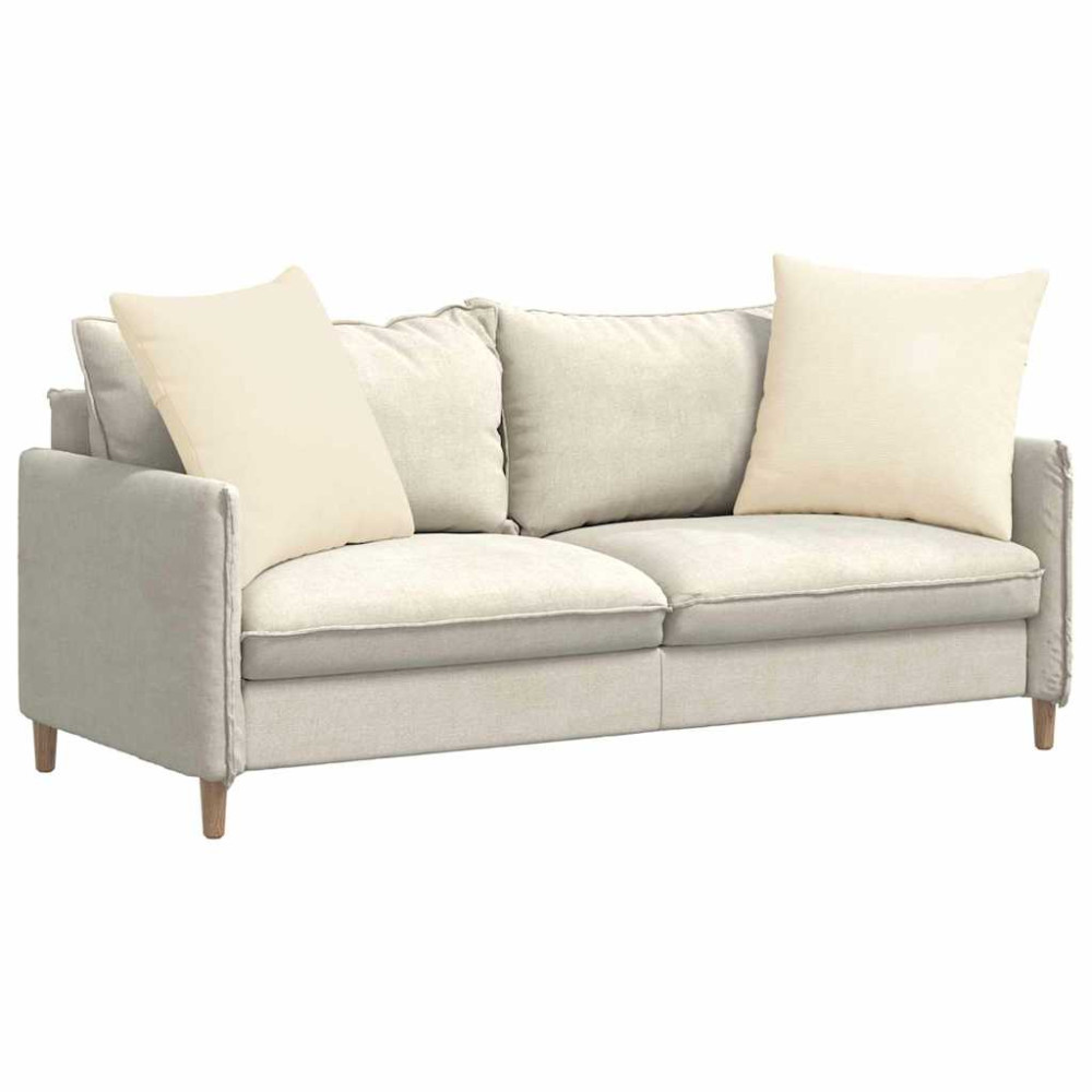 Produktbild för Sofakuddar 2 pcs Kräm 80 x 80 cm Kordread tyg