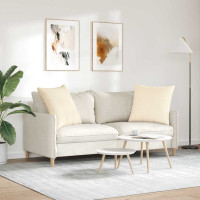 Produktbild för Sofakuddar 2 pcs Kräm 80 x 80 cm Kordread tyg