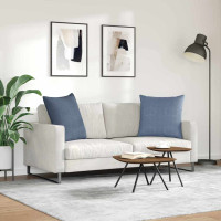 Produktbild för Sofakuddar 2 pcs Blå 80 x 80 cm Kordread tyg