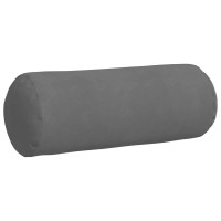 Produktbild för Bolsterkuddar 2 pcs Mörkgrå Ø 25 x 70 cm Mikrofiber Tyg
