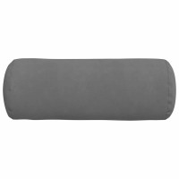 Produktbild för Bolsterkuddar 2 pcs Mörkgrå Ø 25 x 70 cm Mikrofiber Tyg
