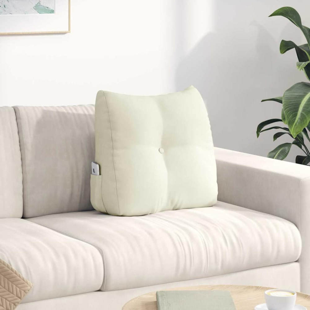 Produktbild för Ryggkudde Kräm 45 x 24 x 50 cm Sammet