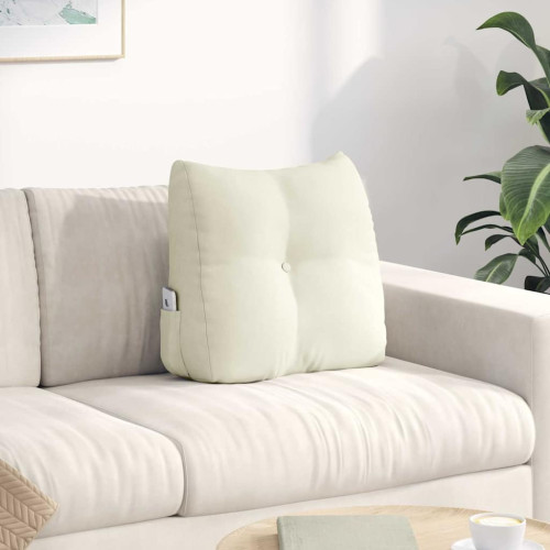vidaXL Ryggkudde Kräm 45 x 24 x 50 cm Sammet