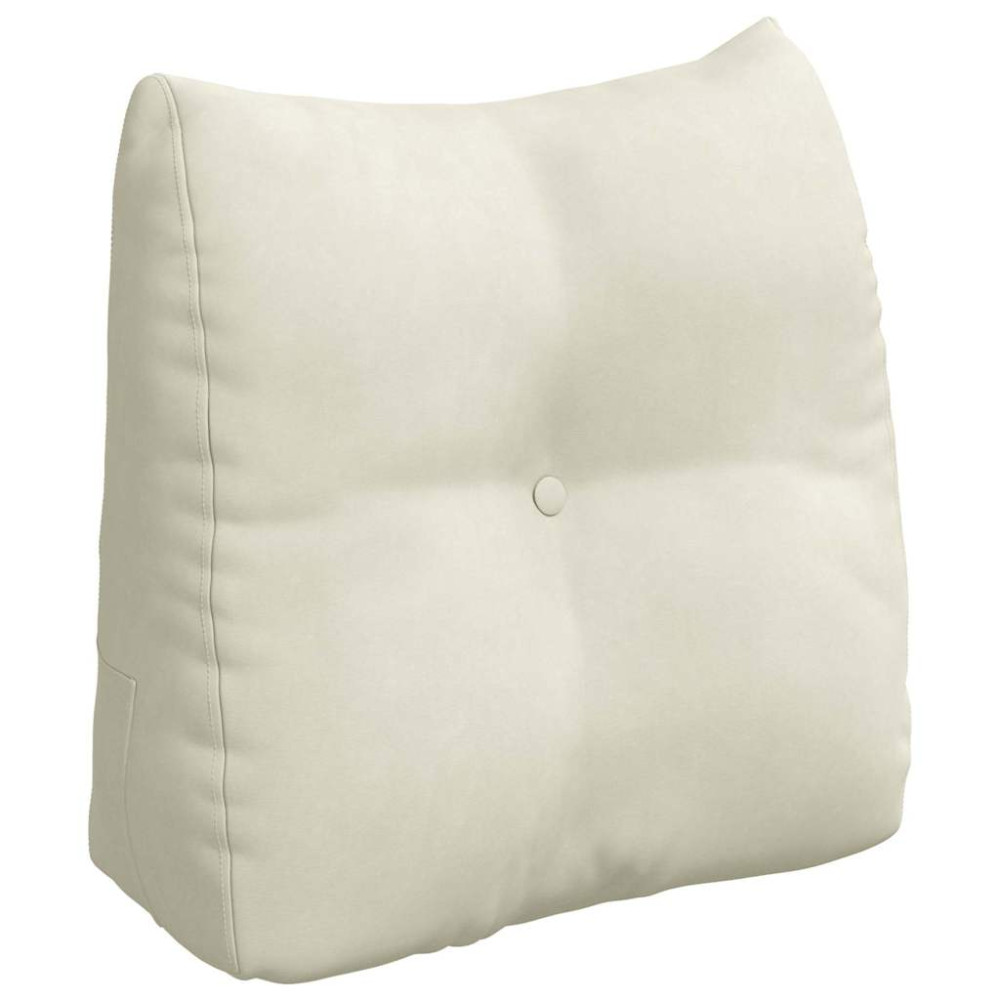 Produktbild för Ryggkudde Kräm 45 x 24 x 50 cm Sammet