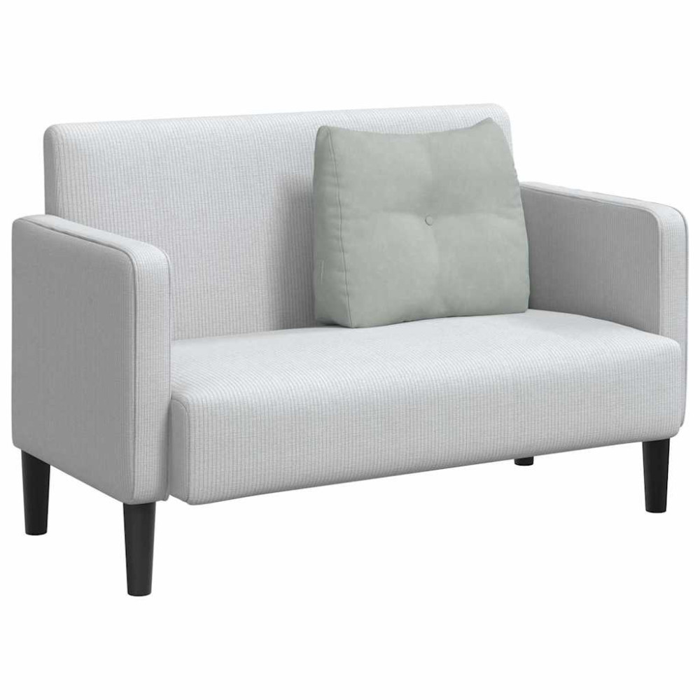 Produktbild för Ryggkudde Ljusgrå 60 x 24 x 50 cm Sammet