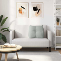 Produktbild för Ryggkudde Ljusgrå 60 x 24 x 50 cm Sammet