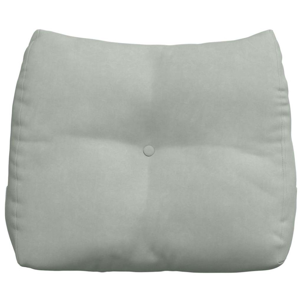 Produktbild för Ryggkudde Ljusgrå 60 x 24 x 50 cm Sammet