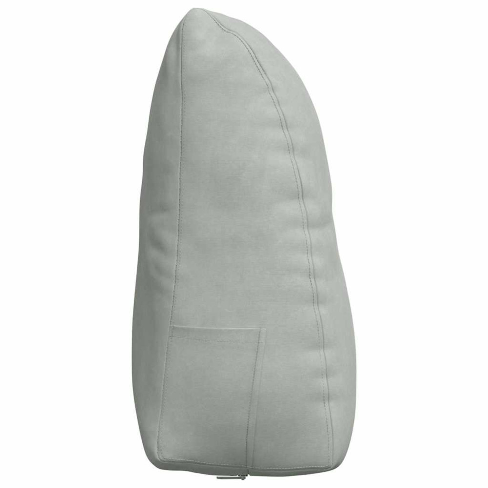 Produktbild för Ryggkudde Ljusgrå 60 x 24 x 50 cm Sammet