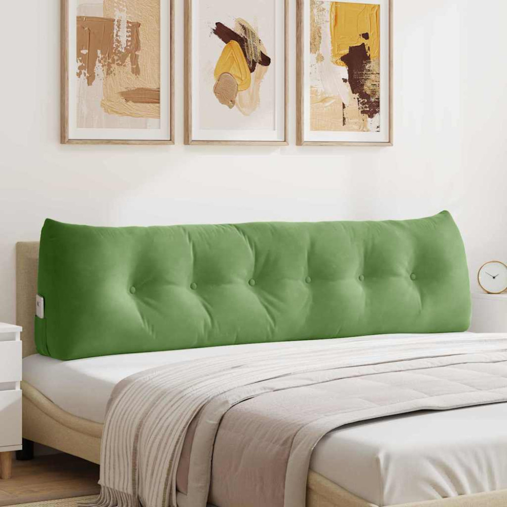 Produktbild för Ryggkudde Ljusgrön 180 x 24 x 50 cm Sammet