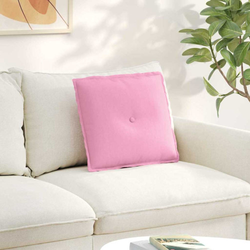 vidaXL Ryggkudde Rosa 50 x 19 x 45 cm tyg