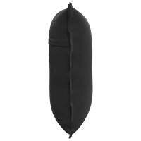 Produktbild för Ryggkudde Svart 60 x 50 cm Kordread tyg