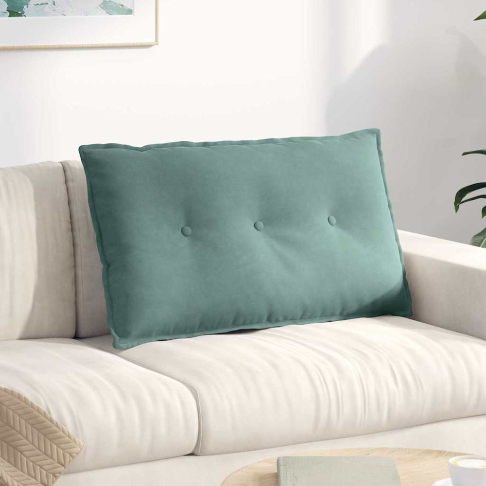 Produktbild för Ryggkudde Havgrön 80 x 50 cm Kordread tyg