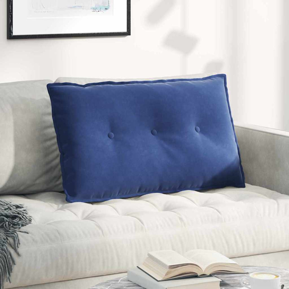 Produktbild för Ryggkudde Polisblå 80 x 50 cm Kordread tyg
