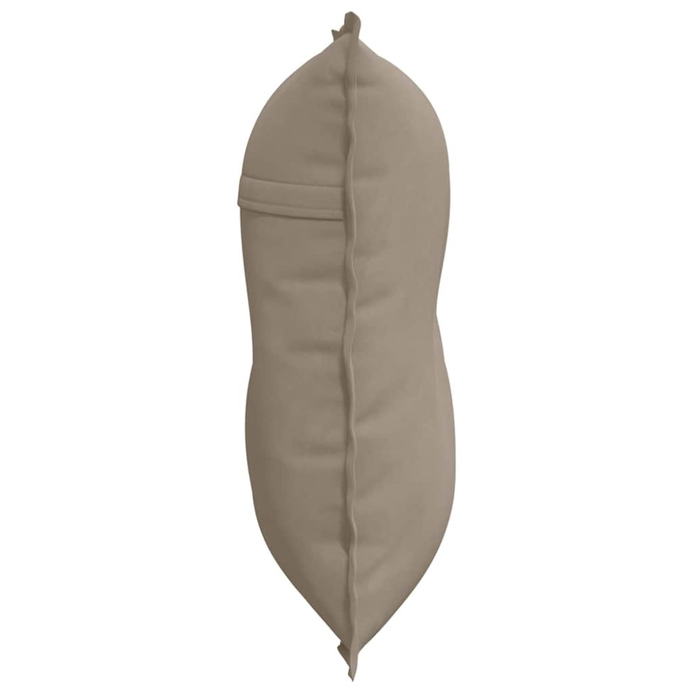 Produktbild för Ryggkudde Taupe 80 x 50 cm Mikrofiber Tyg