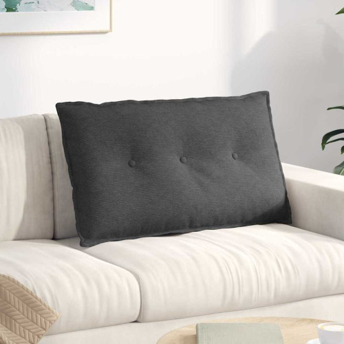 vidaXL Ryggkudde Mörkgrå 80 x 50 cm Kordread tyg