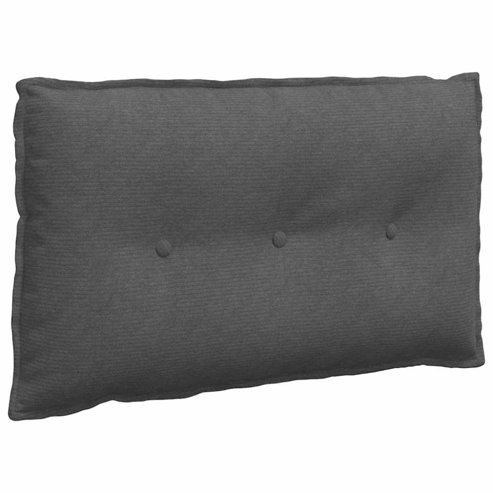 Produktbild för Ryggkudde Mörkgrå 80 x 50 cm Kordread tyg