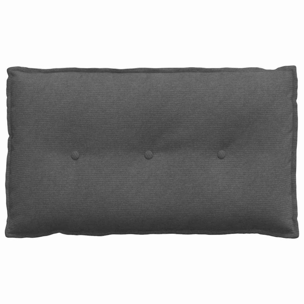 Produktbild för Ryggkudde Mörkgrå 80 x 50 cm Kordread tyg