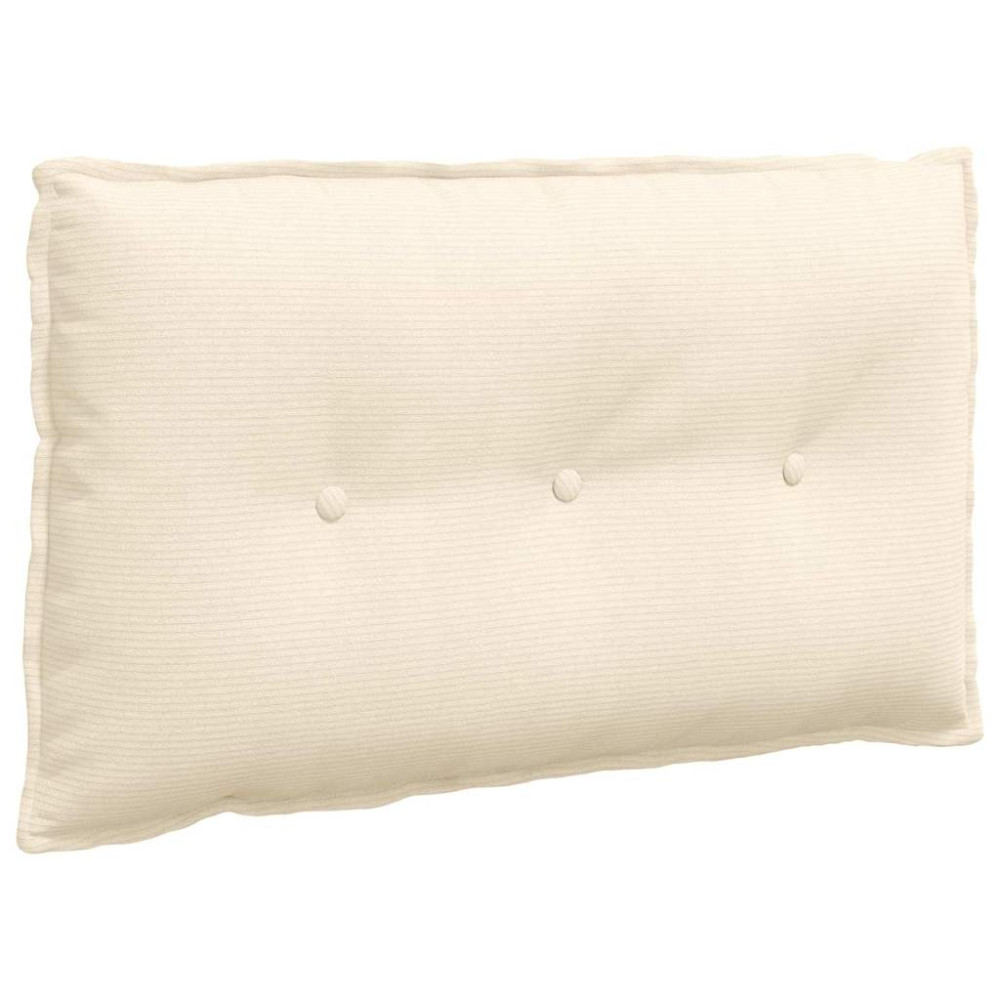 Produktbild för Ryggkudde Kräm 80 x 50 cm Kordread tyg