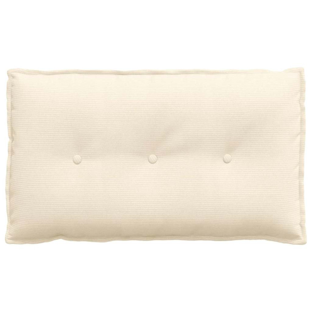 Produktbild för Ryggkudde Kräm 80 x 50 cm Kordread tyg