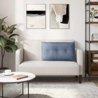 Produktbild för Ryggkudde Blå 80 x 50 cm Kordread tyg