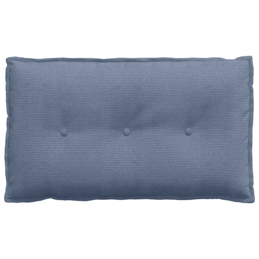 Produktbild för Ryggkudde Blå 80 x 50 cm Kordread tyg