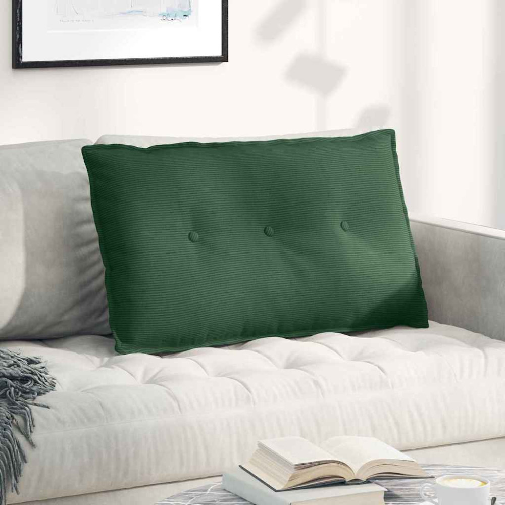 Produktbild för Ryggkudde Jungelgrön 80 x 50 cm Kordread tyg