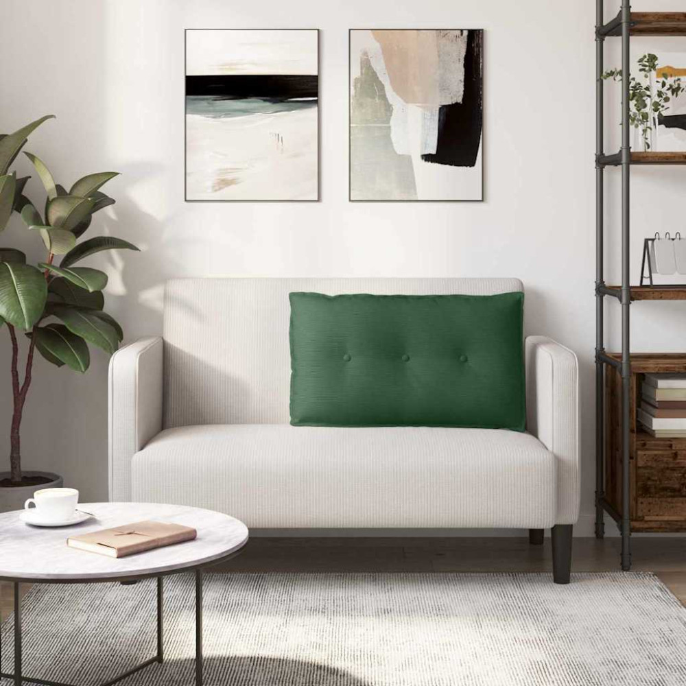 Produktbild för Ryggkudde Jungelgrön 80 x 50 cm Kordread tyg