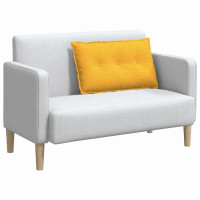 Produktbild för Ryggkudde Ljusgul 80 x 50 cm Kordread tyg