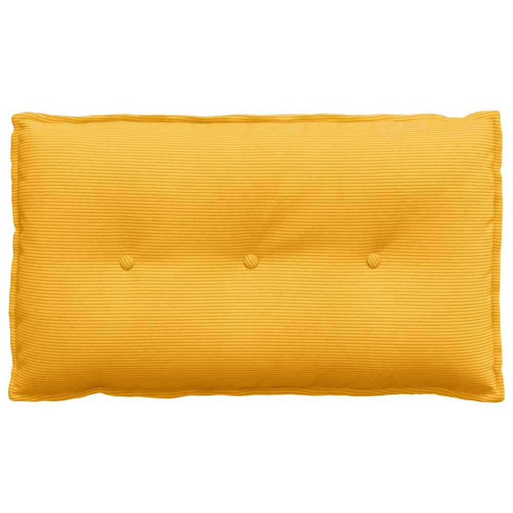 Produktbild för Ryggkudde Ljusgul 80 x 50 cm Kordread tyg