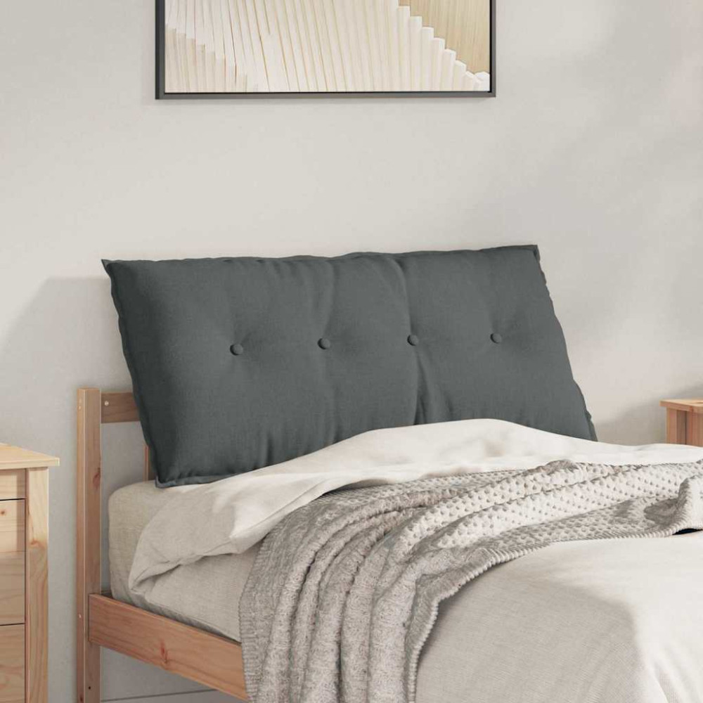 Produktbild för Ryggkudde Mörkgrå 100 x 19 x 50 cm tyg