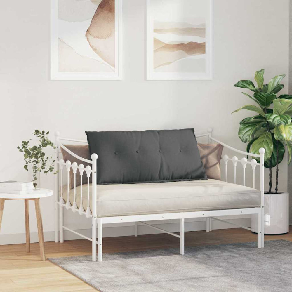 Produktbild för Ryggkudde Mörkgrå 100 x 19 x 50 cm tyg