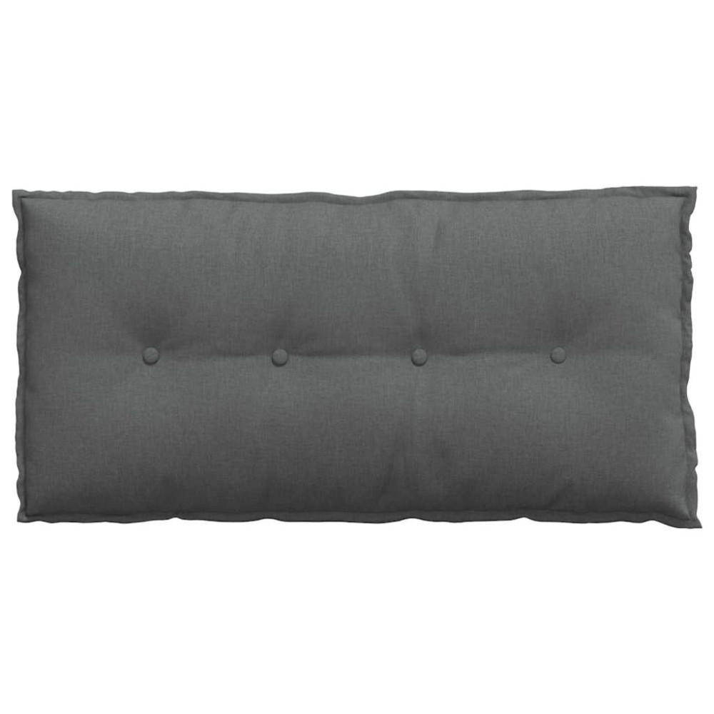 Produktbild för Ryggkudde Mörkgrå 100 x 19 x 50 cm tyg